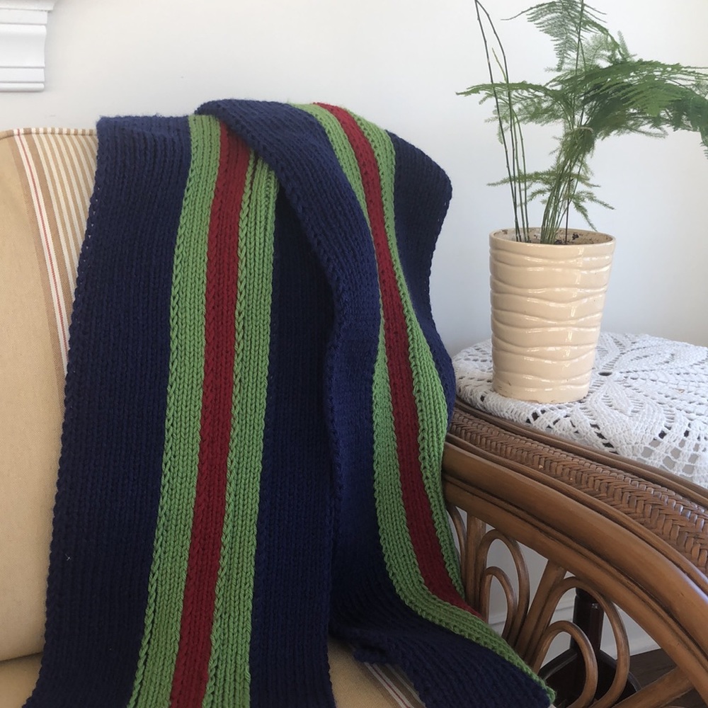 Handmade knitting scarf